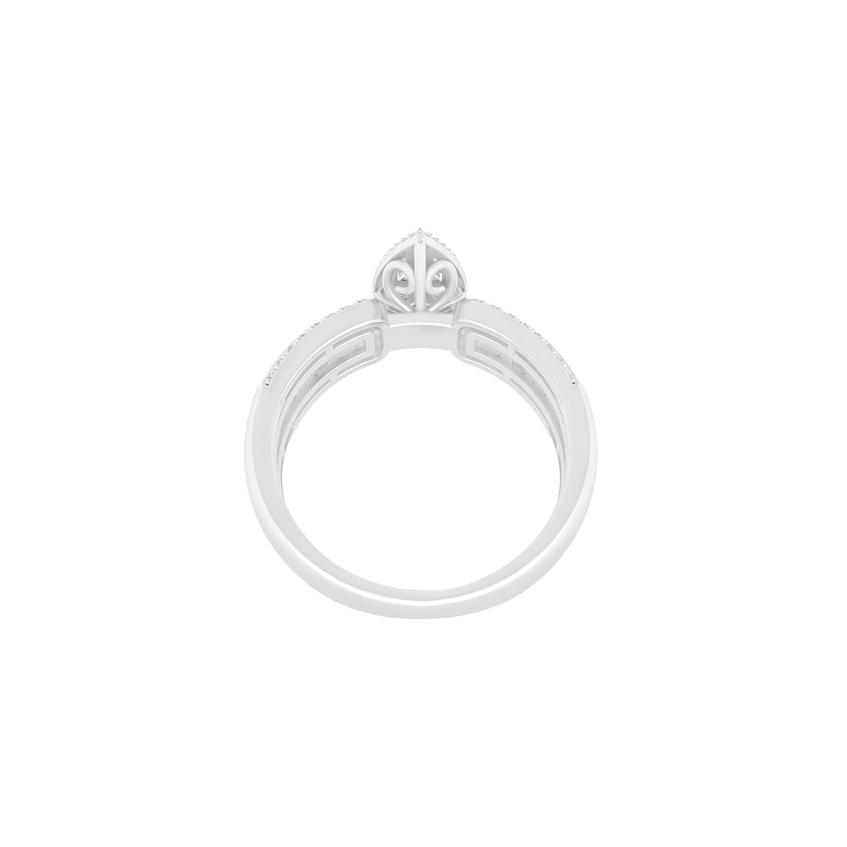 18KT White Gold With White Diamond Engagement Ring 0.55ct