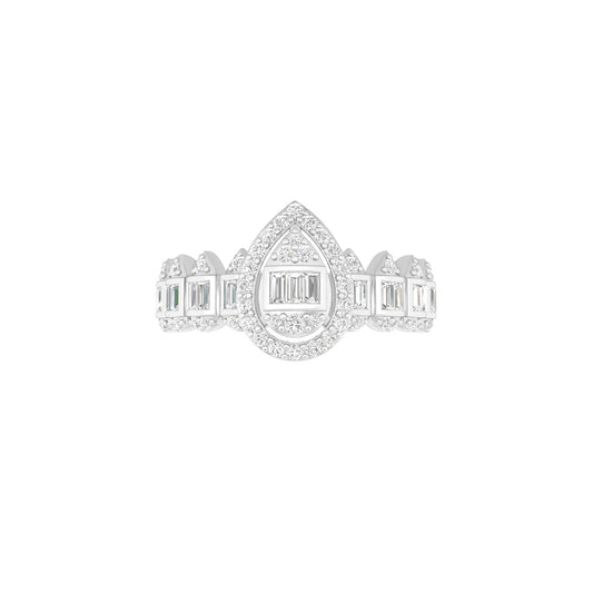 18KT White Gold With White Diamond Engagement Ring 0.40ct