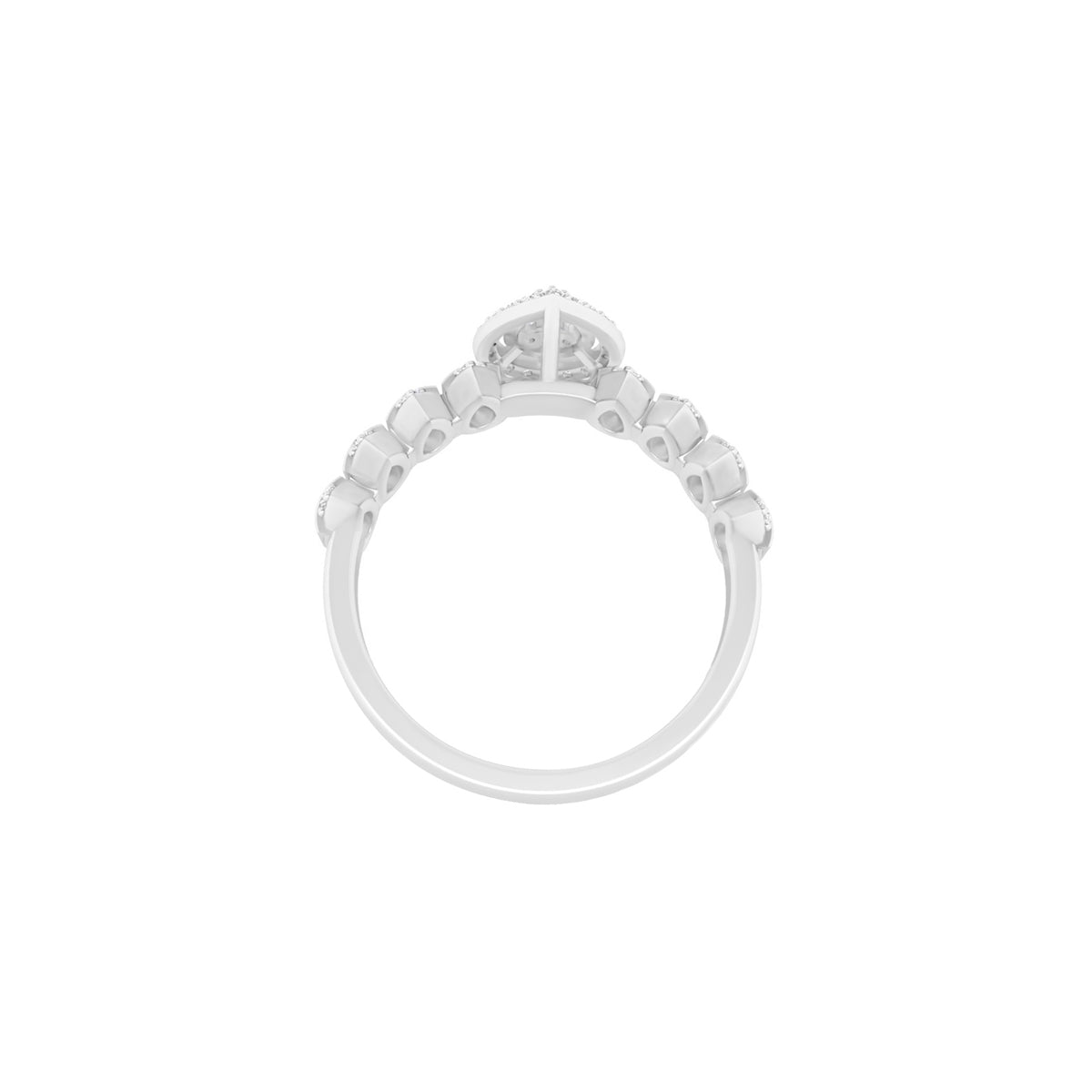 18KT White Gold With White Diamond Engagement Ring 0.40ct