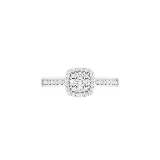 18KT White Gold With White Diamond Engagement Ring 0.41ct