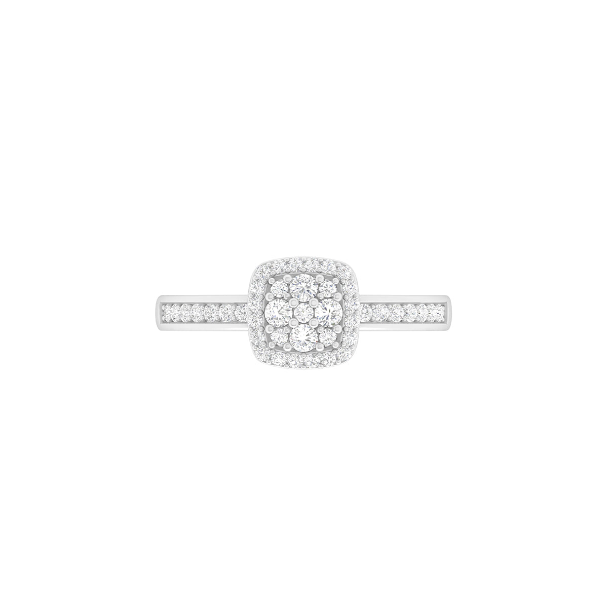 18KT White Gold With White Diamond Engagement Ring 0.41ct