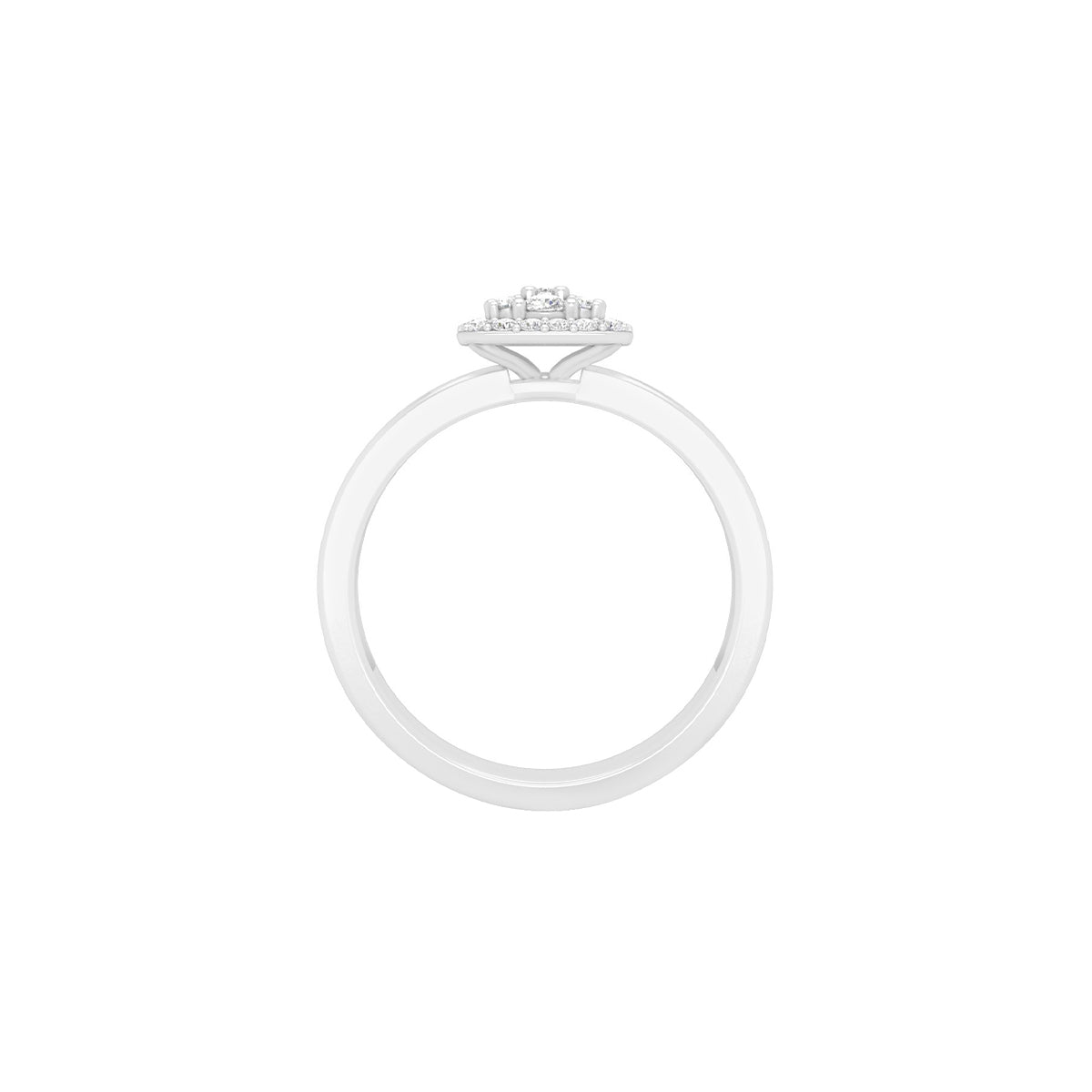 18KT White Gold With White Diamond Engagement Ring 0.41ct