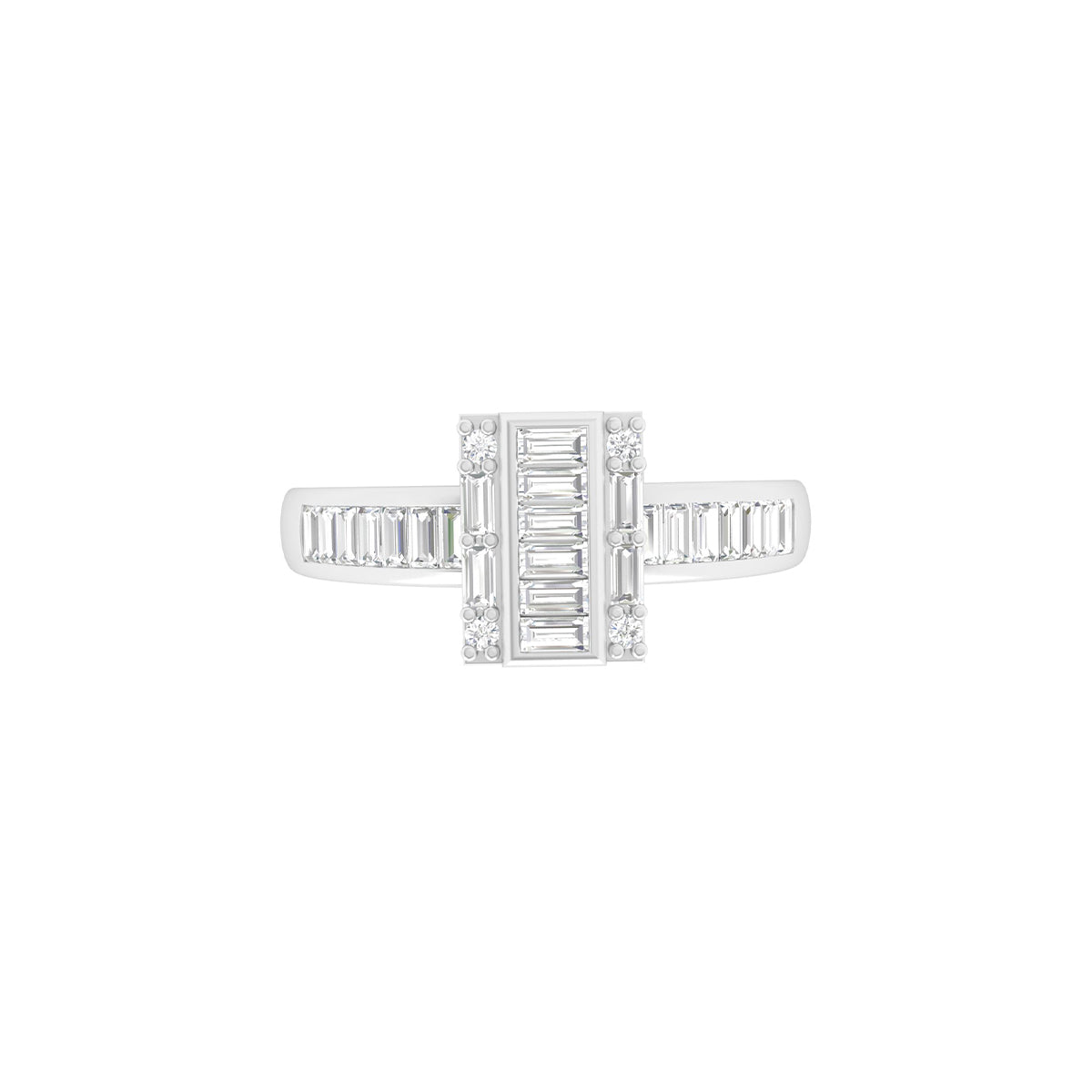 18KT White Gold With White Diamond Engagement Ring 0.29ct