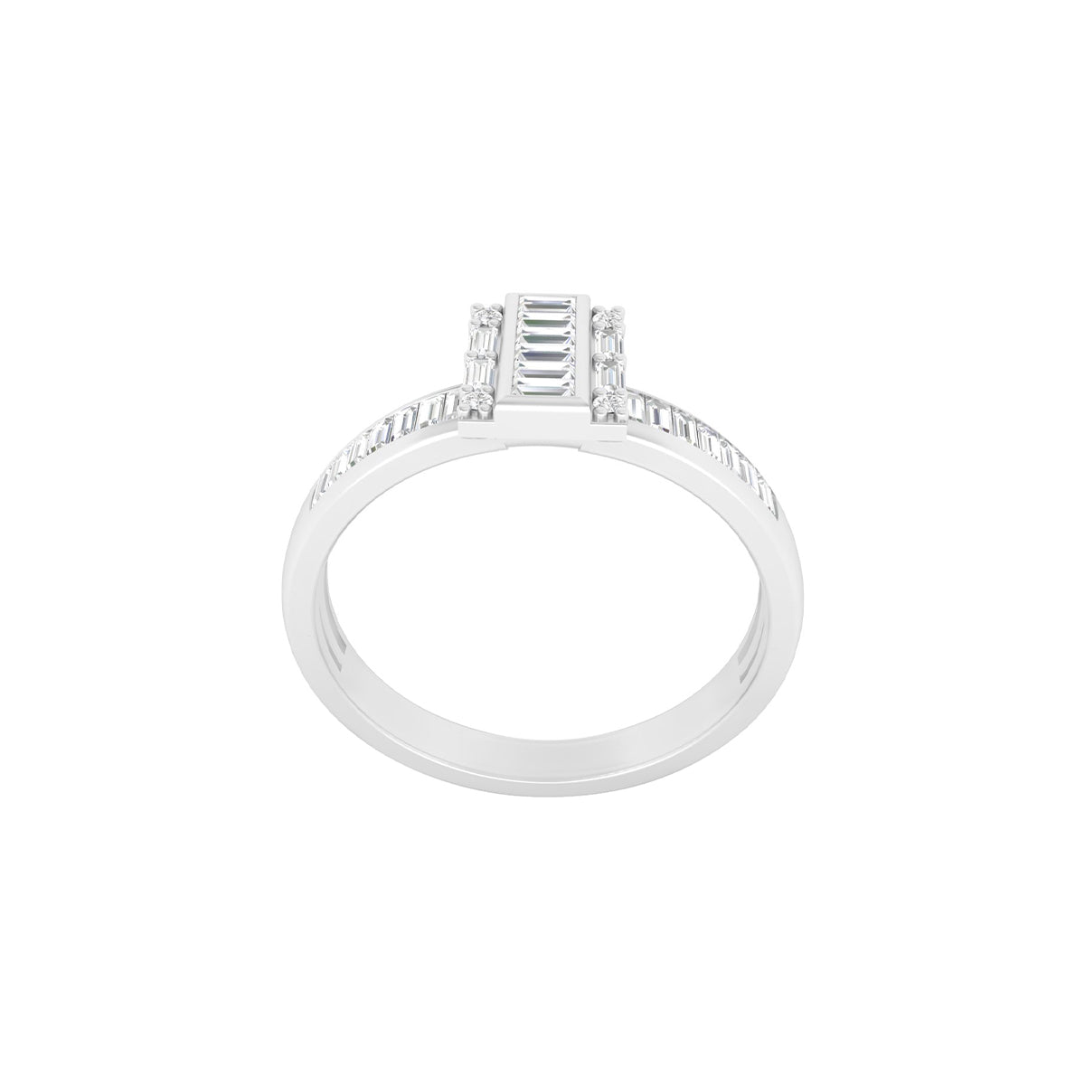 18KT White Gold With White Diamond Engagement Ring 0.29ct