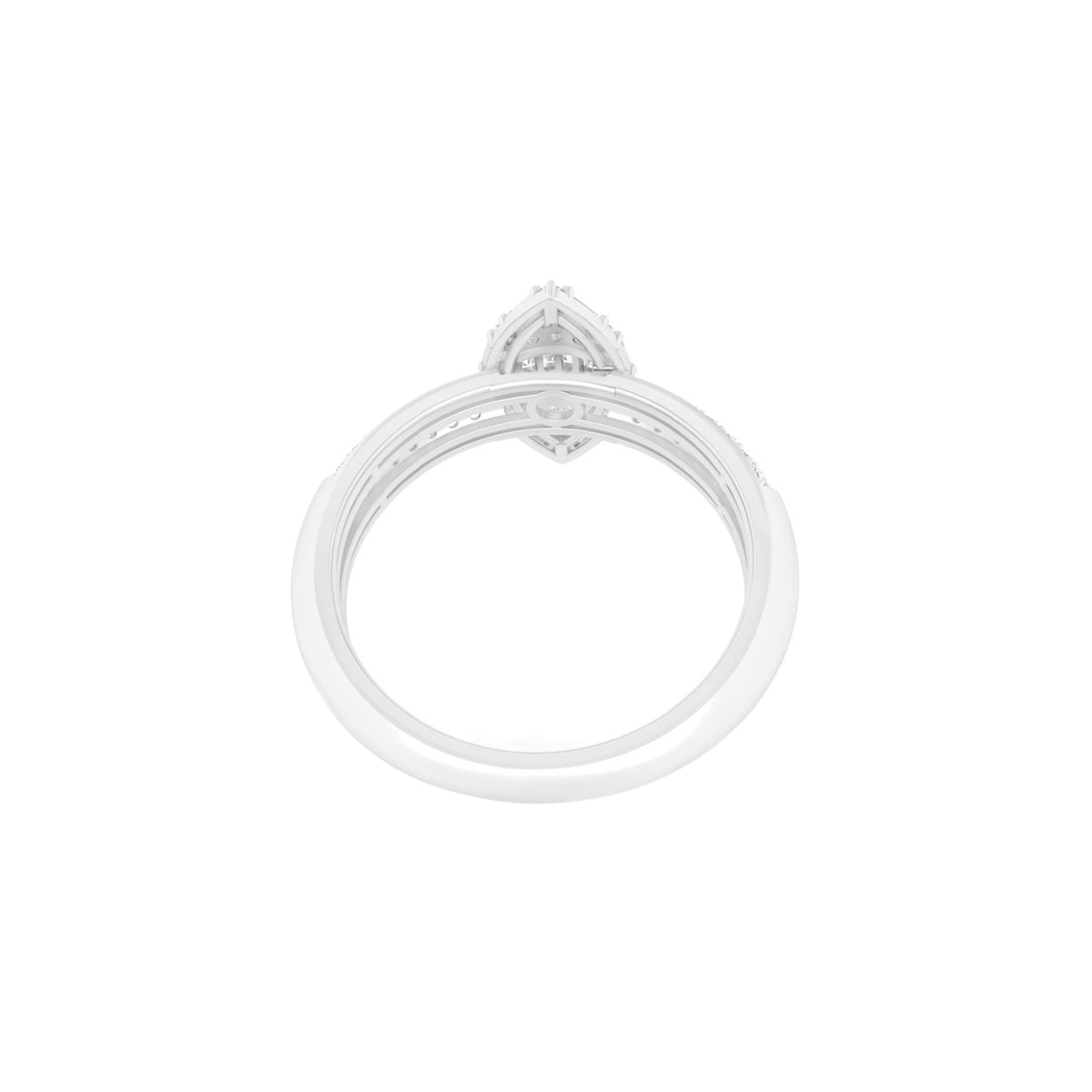 18KT White Gold With White Diamond Engagement Ring 0.47ct