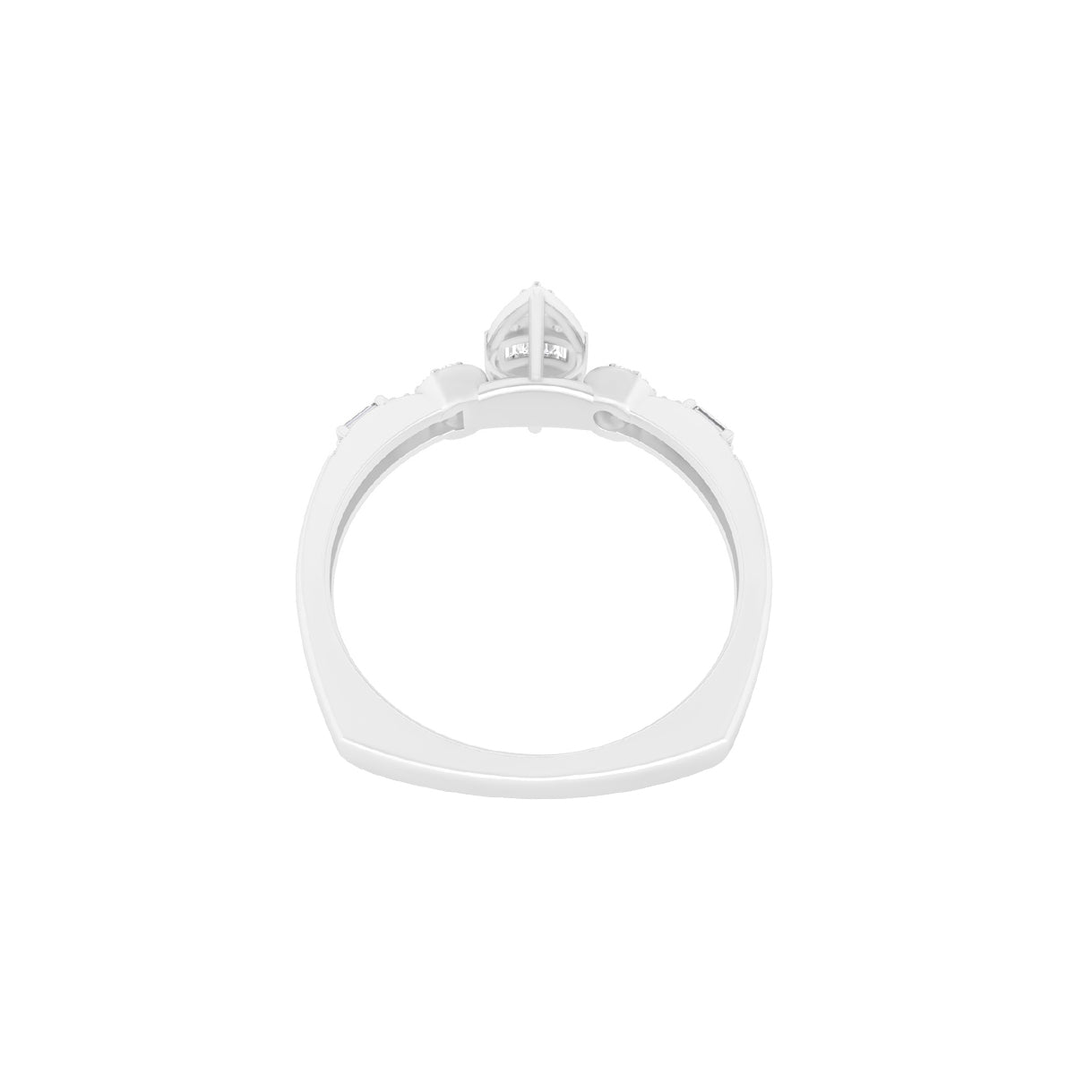 18KT White Gold With White Diamond Engagement Ring 0.25ct