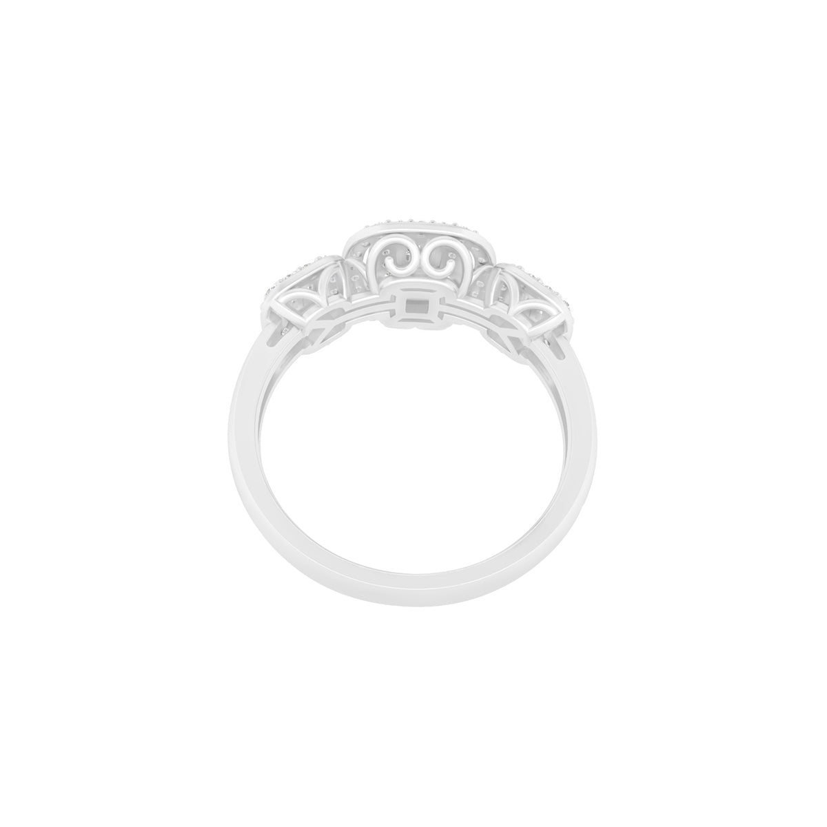 18KT White Gold With White Diamond Engagement Ring 0.57ct
