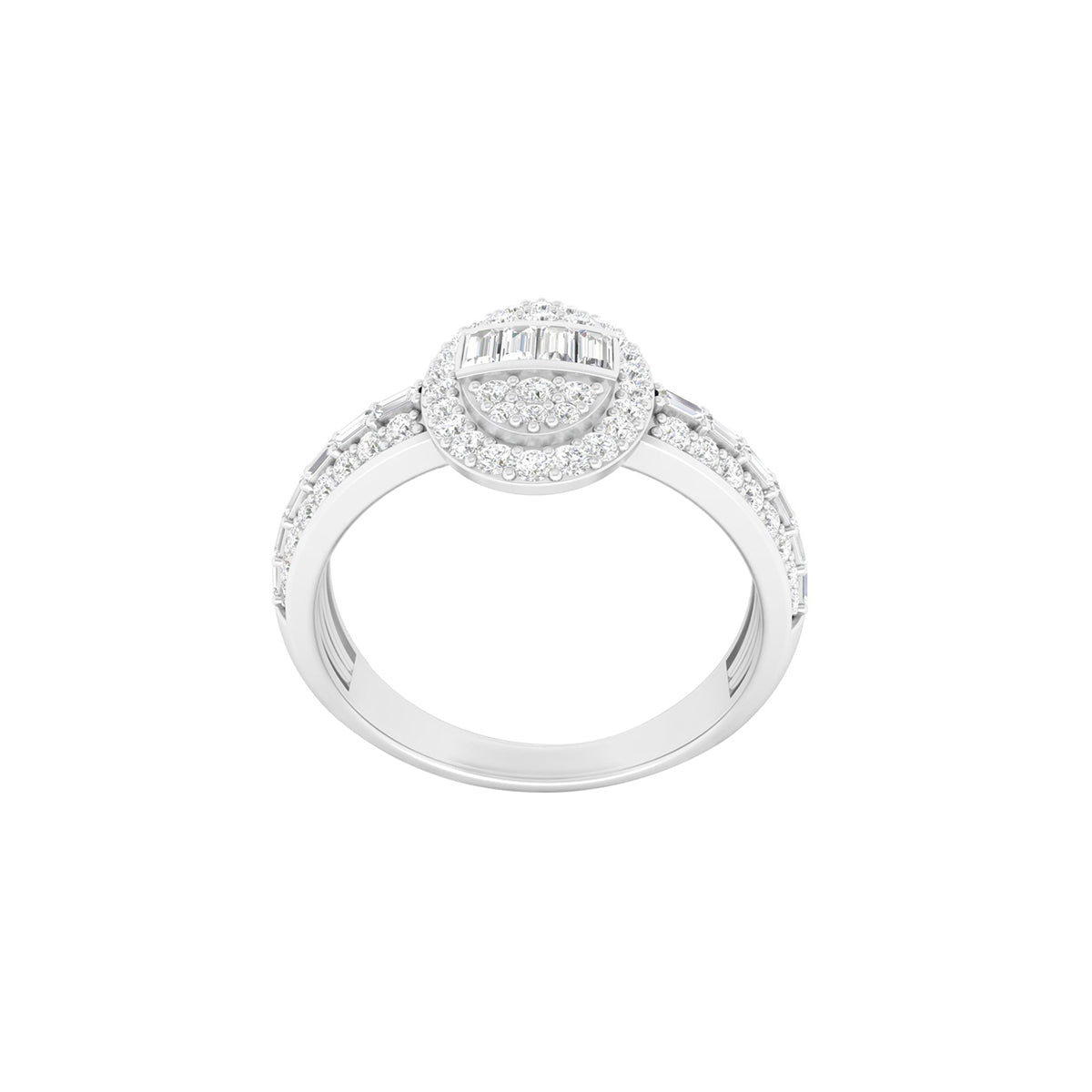 18KT White Gold With White Diamond Engagement Ring 0.71ct