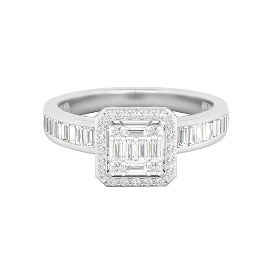 18KT White Gold With White Diamond Engagement Ring 0.65ct