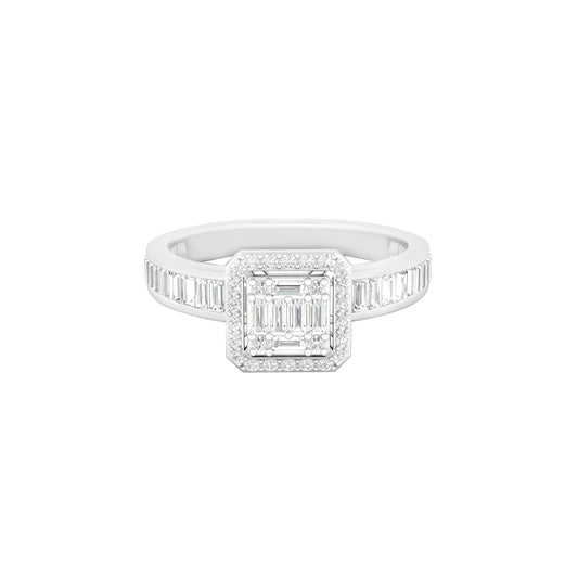 18KT White Gold With White Diamond Engagement Ring 0.65ct