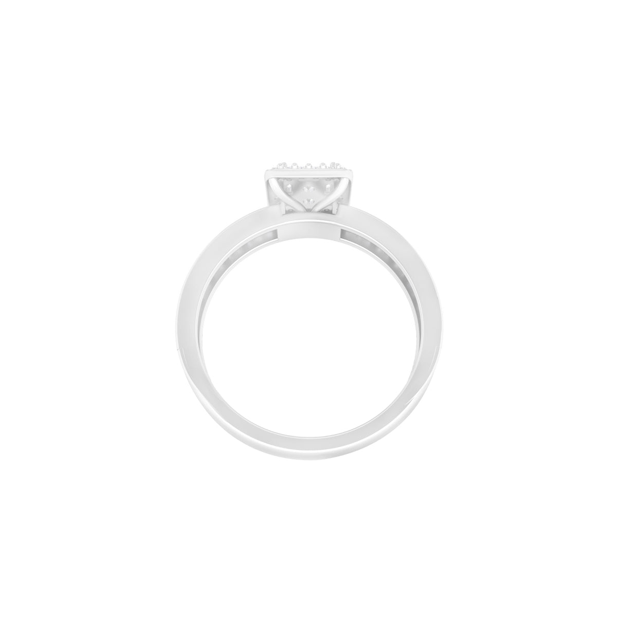 18KT White Gold With White Diamond  Engagement Ring 0.53ct