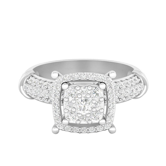 18KT White Gold With White Diamond Engagement Ring 1.58cts