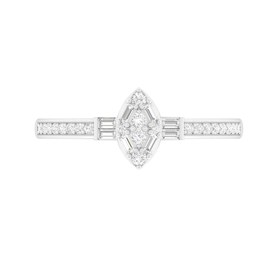 18KT White Gold With White Diamond Engagement Ring 0.23ct