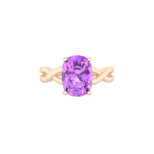 18KT Gold with Amethyst Ring 1.30ct