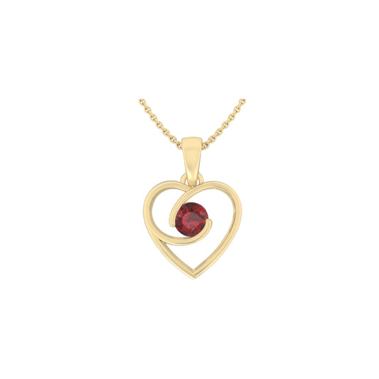 18KT Gold with Red Garnet Pendant 0.68ct