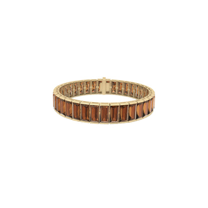 14KT Gold with Smokey Quartz Bracelet 55.87cts