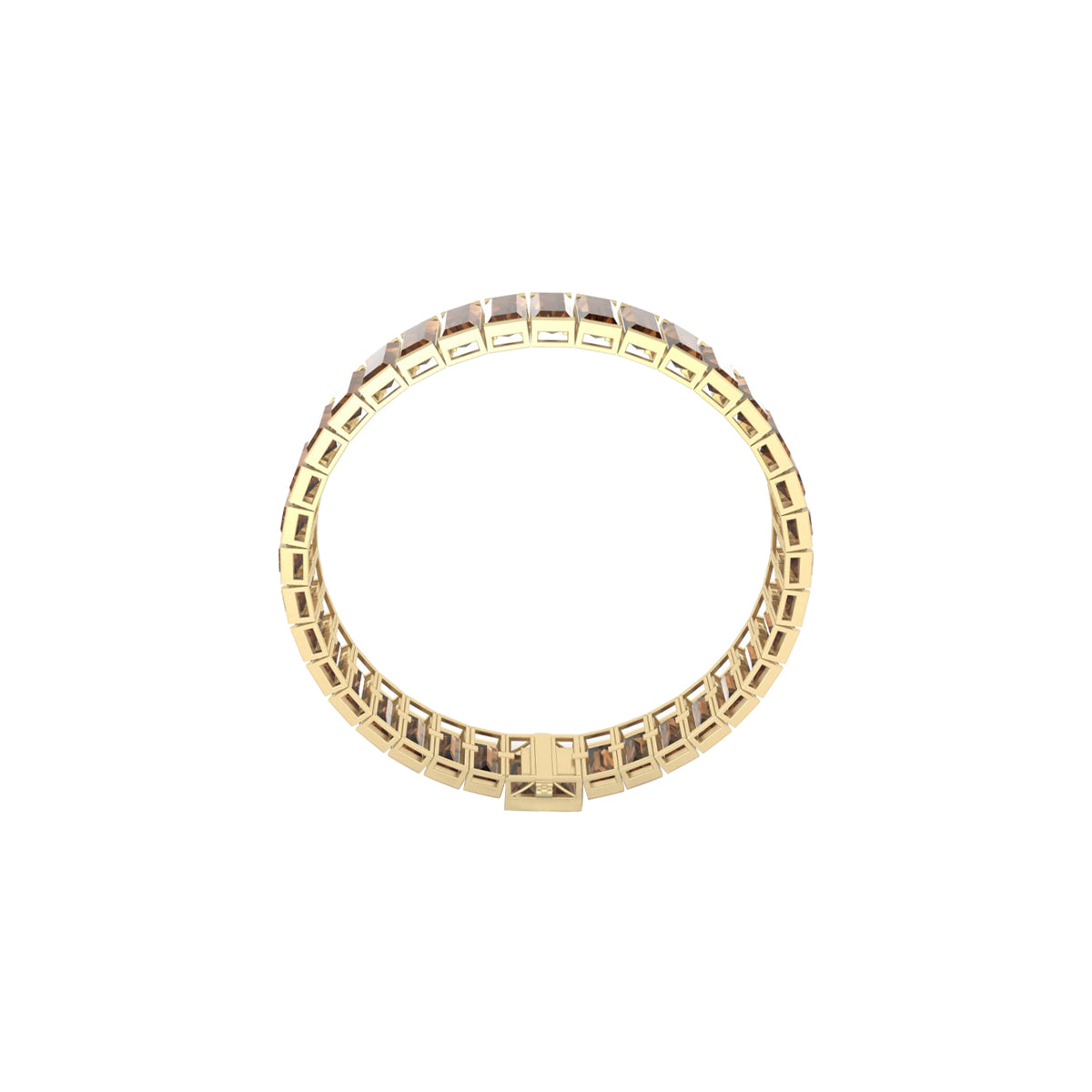 14KT Gold with Smokey Quartz Bracelet 55.87cts