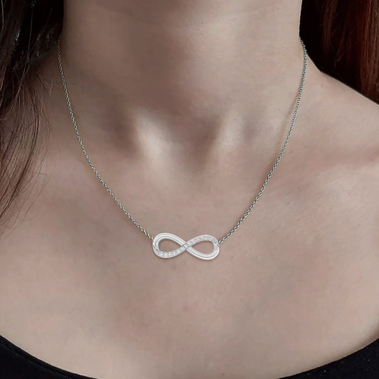 Platinum 950 with White Diamond Necklace 0.12cts