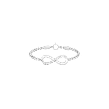 Platinum 950 with White Diamond Bracelet 0.12cts