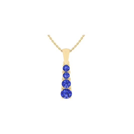 18KT Gold with Tanzanite Pendant 1.21ct