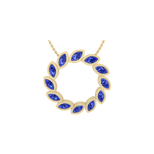 18KT Gold with Tanzanite Pendant 2.16ct