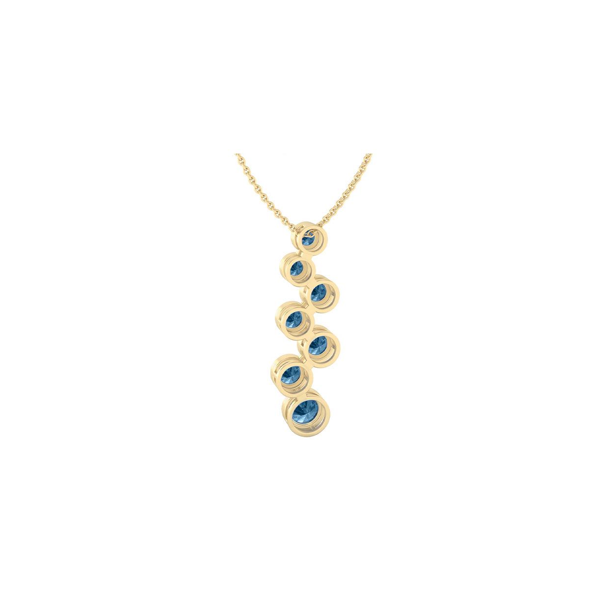 18KT Gold with London Blue Topaz Pendant 2.15ct