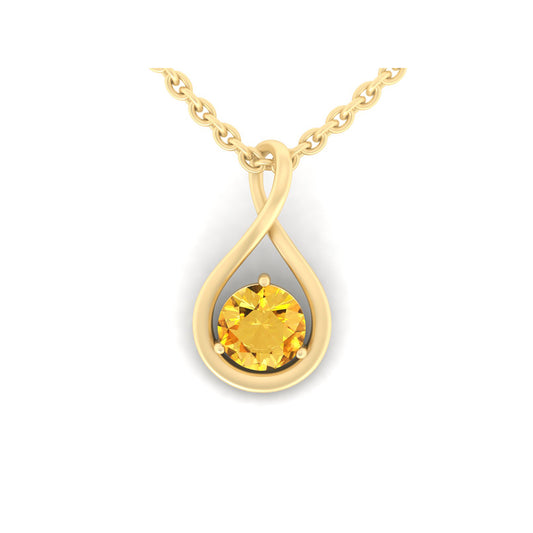 18KT Gold with Citrine Pendant 1.72ct