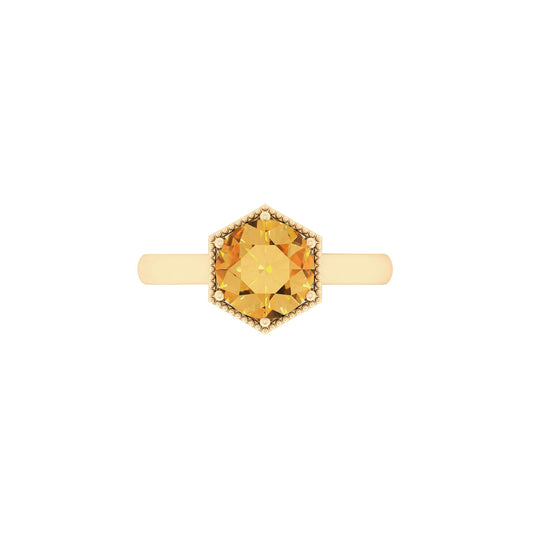 Citrine Ring in 18Kt Gold 1.72cts