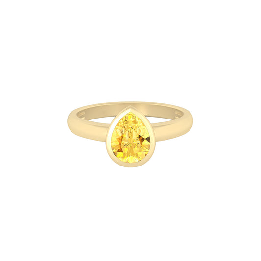 18KT Gold with Citrine Ring 1.20ct