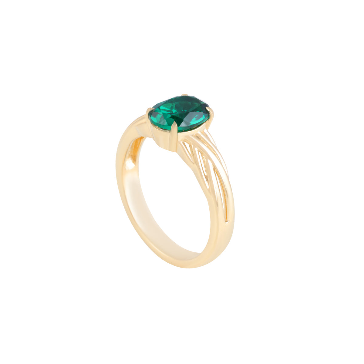 14KT Gold with Emerald Ring 1.63cts