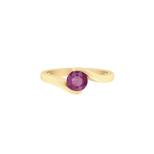 18KT Gold With Indian Ruby Ring 1.20ct